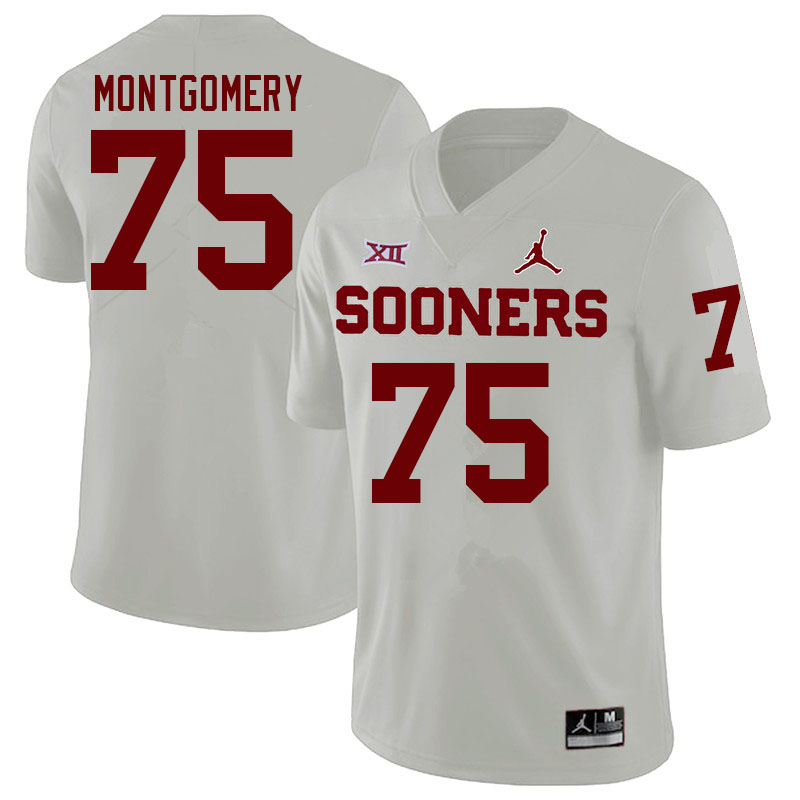 Oklahoma Sooners #75 Cullen Montgomery College Football Jerseys Sale-White